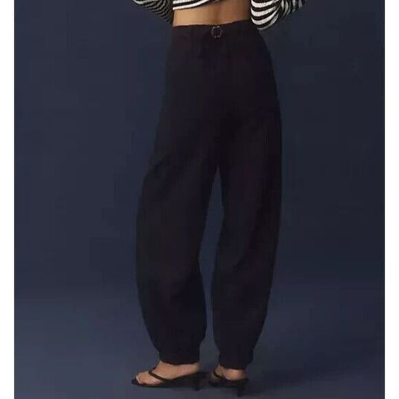 Pilcro x Anthropologie OB1859754 Women Sz 27 Black Boot Tuck Parachute Pants - Picture 13 of 14